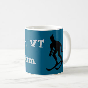 Caneca De Café Ludlow, VT Ski Bum (Esqui Verde Montanha Vermont)