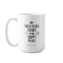 lugar feliz no campo de vôlei personalizado