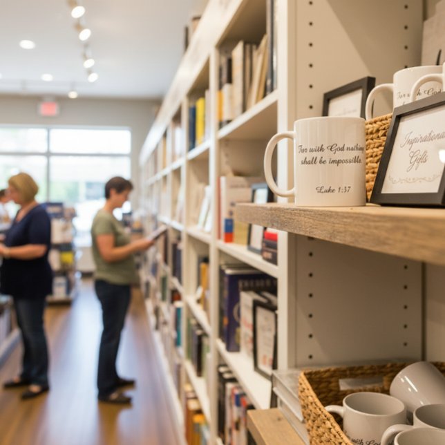 Caneca De Café Luke 1:37 (Criador carregado)