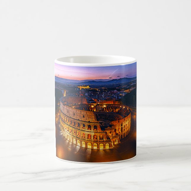 Caneca De Café Luminous Roman Colosseum Nightscape (Centro)