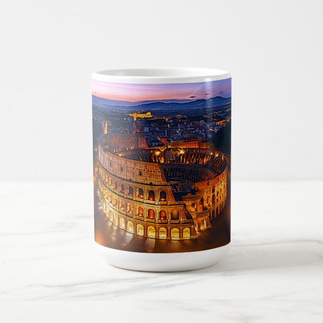 Caneca De Café Luminous Roman Colosseum Nightscape (Centro)