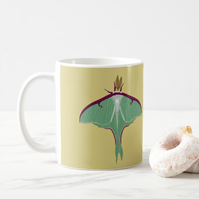 Caneca De Café Luna Moth (Com Donut)