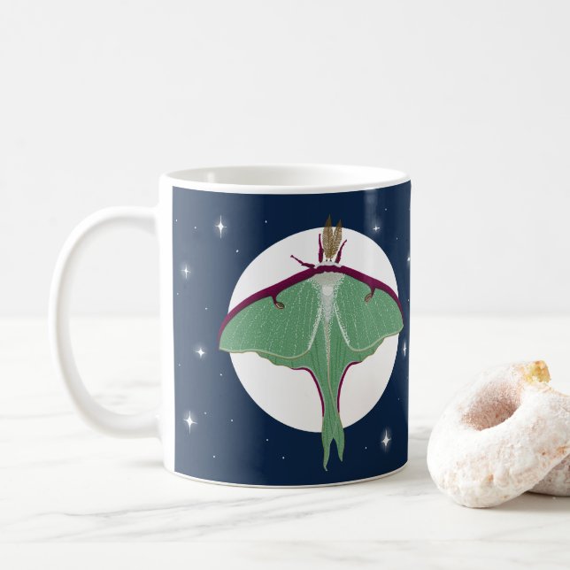 Caneca De Café Luna Moth (Com Donut)