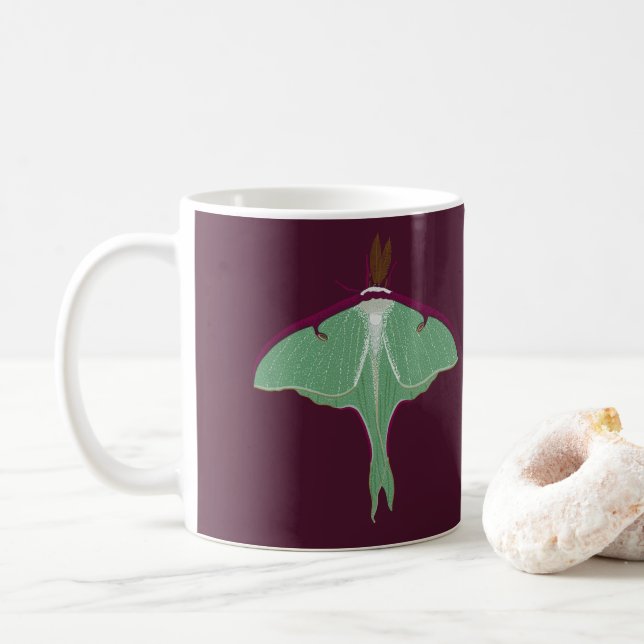Caneca De Café Luna Moth (Com Donut)