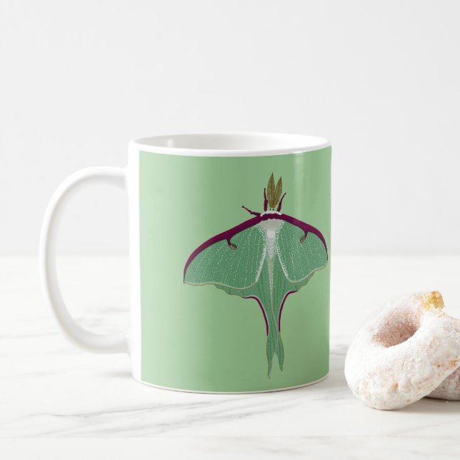 Caneca De Café Luna Moth (Com Donut)
