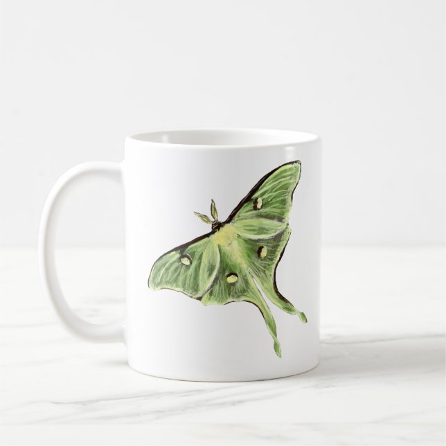 Caneca De Café Luna Moth Cerâmica Mug (Esquerda)