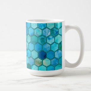 Caneca De Café Lúpulo Metálico Látea Lápice Aqua