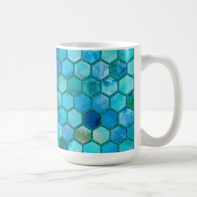 Caneca De Café Lúpulo Metálico Látea Lápice Aqua (Direita)