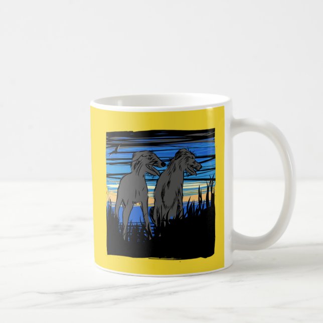 Caneca De Café Lurchers overseeing the world (Direita)