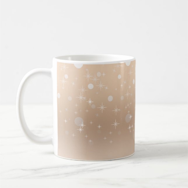 Caneca De Café Lúster metálico de ouro glamouroso, gradiente, est (Esquerda)