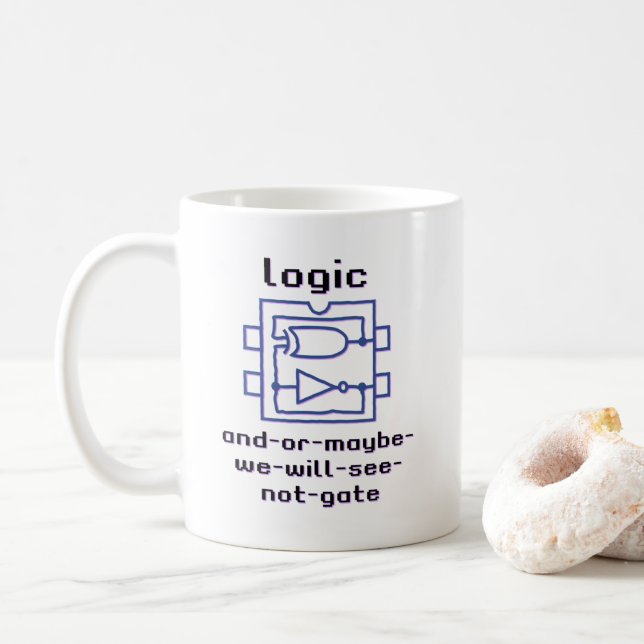 Caneca De Café Lustiges Spaß Logikgatter mit boolescher Funktion  (Com Donut)