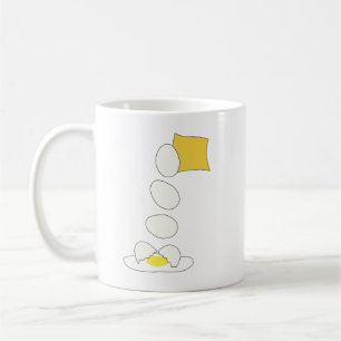 Caneca De Café Luta comida - Queijo vs Ovo.