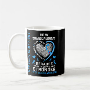 Caneca De Café Luta Contra Diabetes Tipo 1 Netos Conscientização 