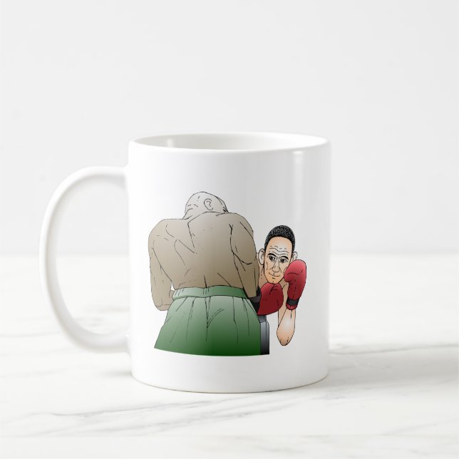 Caneca De Café Luta de Boxe (Esquerda)