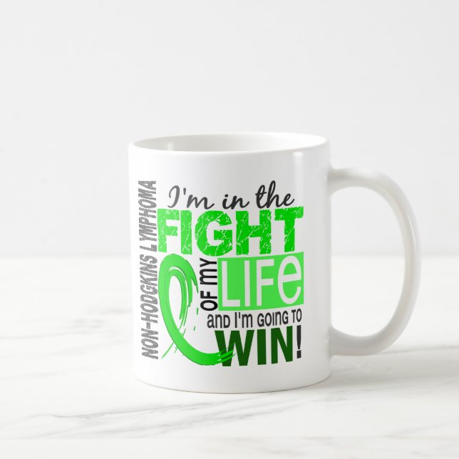 Caneca De Café Luta de meu linfoma Non-Hodgkin da vida (Direita)