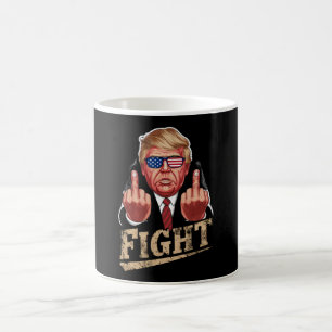 Caneca De Café Luta de Trump Eleição EUA Retro Vintage