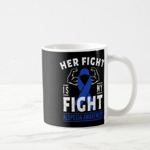 Caneca De Café Luta É Minha Luta Alopecia Sensibilização Fita Azu