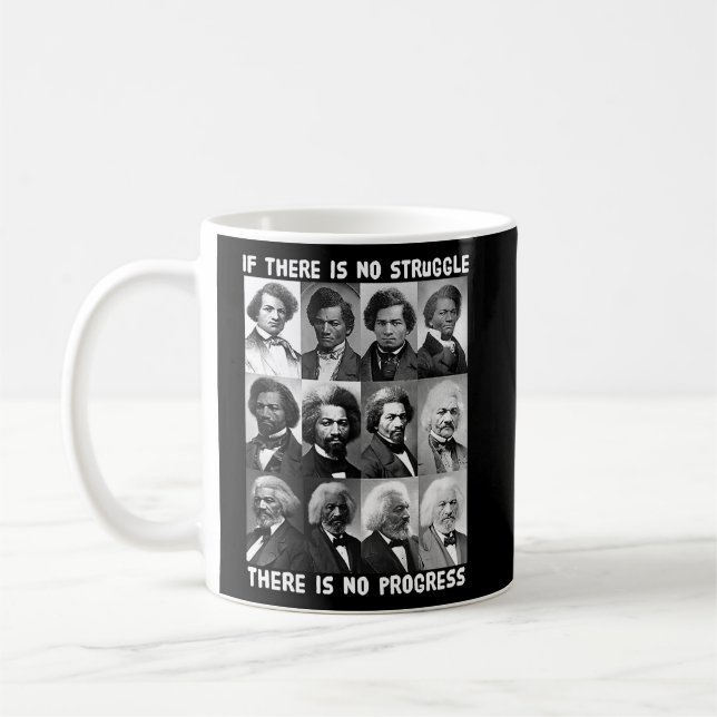 Caneca De Café Luta e progresso da vida de Frederick Douglass Bla (Esquerda)