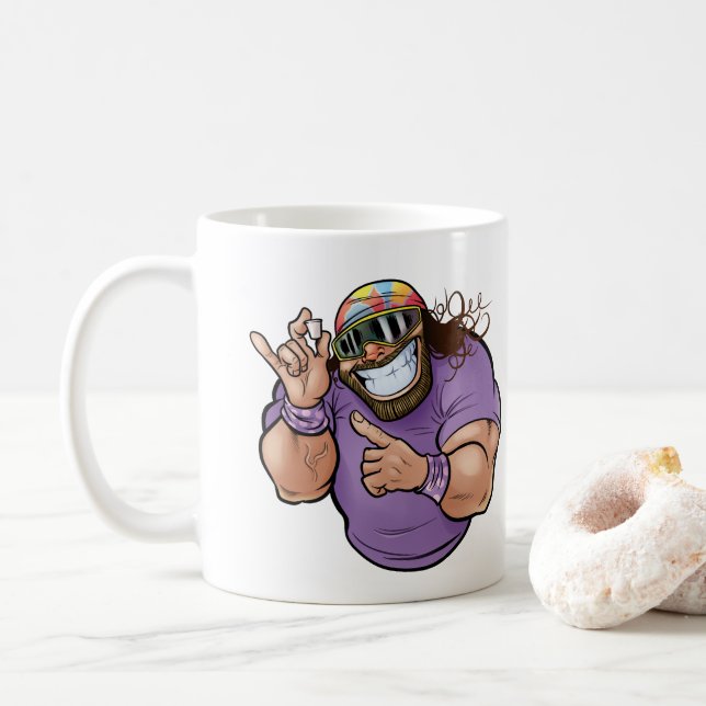 Caneca De Café Lutador Profissional Flor da Elite (Com Donut)