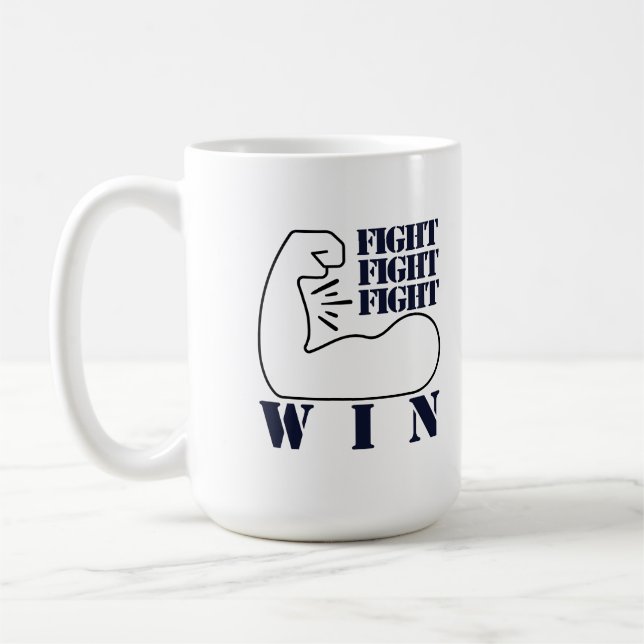 Caneca De Café Lutar, Lutar, Lutar, Ganhar (Esquerda)