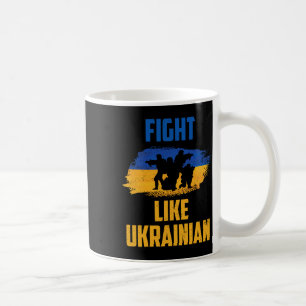 Caneca De Café Lute Como Guerreiros de Apoio à Ucrânia Ucranianos
