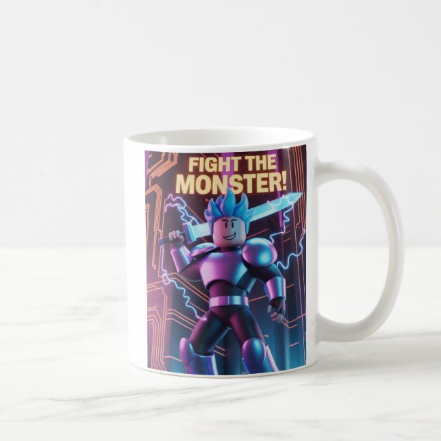 Caneca De Café Lute contra o monstro  (Direita)