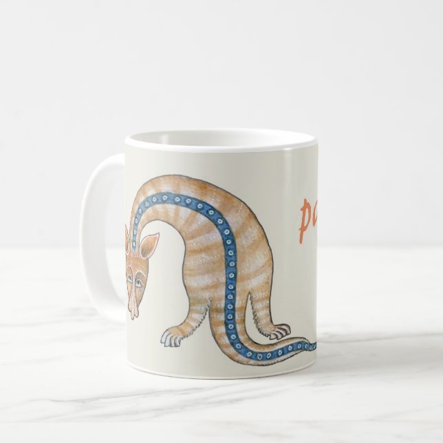 Caneca De Café Luttrell Psalter "Festa Animal" (Frente Esquerda)