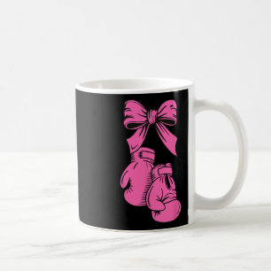 Caneca De Café Luvas Boxando Fita Cor-de-Fita Rosa Sensibilização
