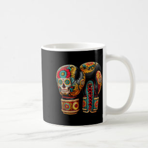 Caneca De Café Luvas de Boxe Açúcar Caveira Mexicana Asteca Maia