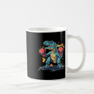 Caneca De Café Luvas de Boxe Legais Com Dinossauro 