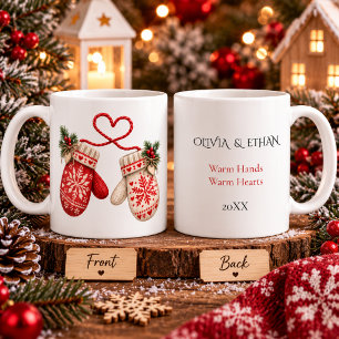 Caneca De Café Luvas de Natal Nórdicas Amor de Inverno Escandinav