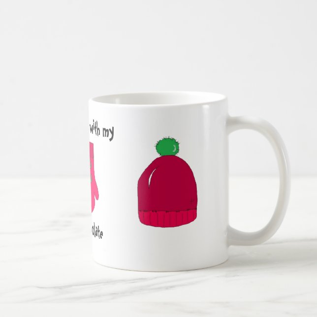 Caneca De Café Luvas e Touca de Inverno (Direita)