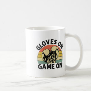 Caneca De Café Luvas Ligadas Jogo Iniciado Boxer Esportes Força A