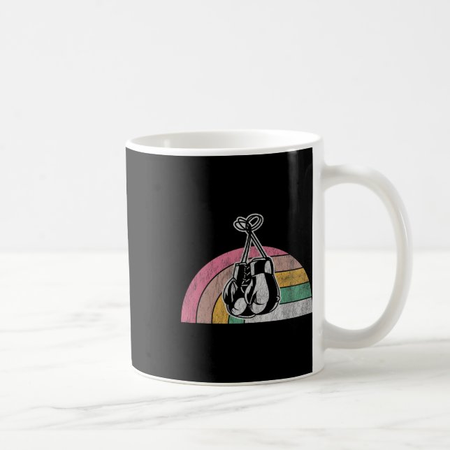 Caneca De Café Luvas Retro Boxing Rainbow Vibes (Direita)