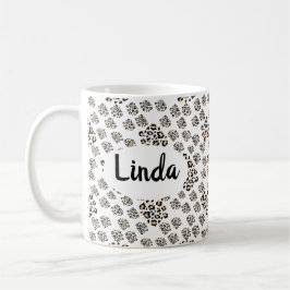 Caneca De Café Luxe modern animalprint be brave girl