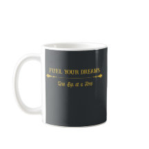 Caneca de Café Luxo Carvão  Ouro