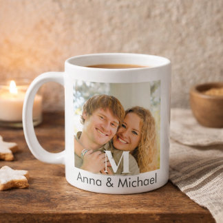 Caneca De Café Luxo de sobreposição de monograma