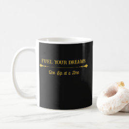 Caneca de Café Luxo Preto Azul Dourado