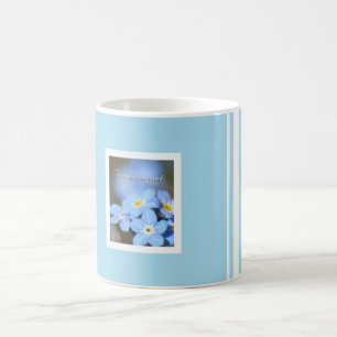 Caneca De Café Luz - azul com miosótis