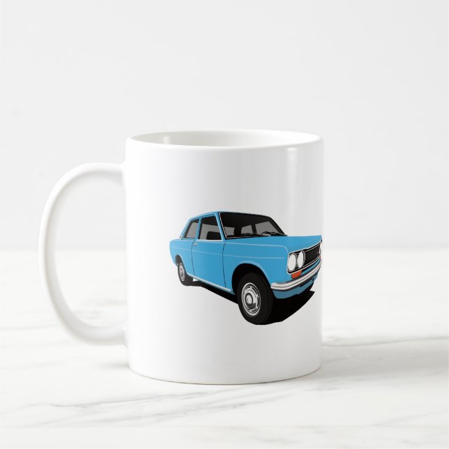 Caneca De Café Luz - Bluebird azul 1600 de Datsun (510), duas (Esquerda)