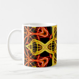 Caneca De Café Luz do palco do ouro abstrato.