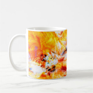 Caneca De Café Luz do sol. Arte brilhante de multicores abstrato