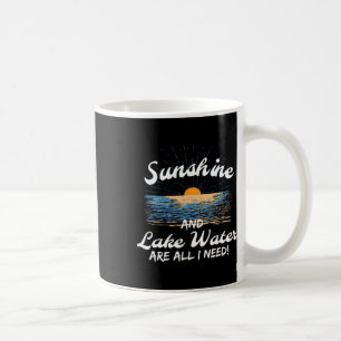 Caneca De Café Luz Do Sol E Água Do Lago É Tudo O Que Eu Preciso