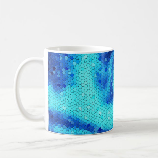 Caneca De Café Luz Étera Num Mar Azul Profundo (Esquerda)