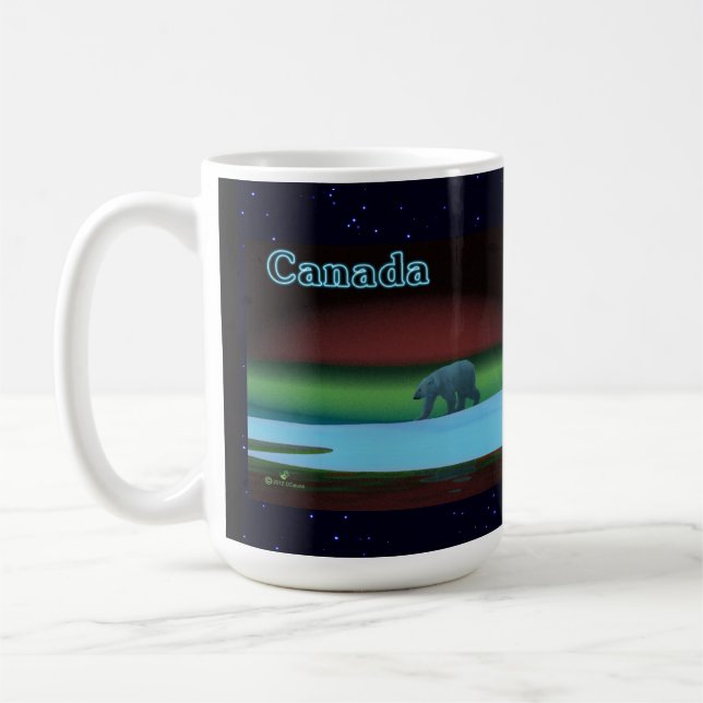 Caneca De Café Luz Polar Urso (Esquerda)