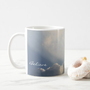Caneca De Café Luzes brancas de raios solares - Café de crença in