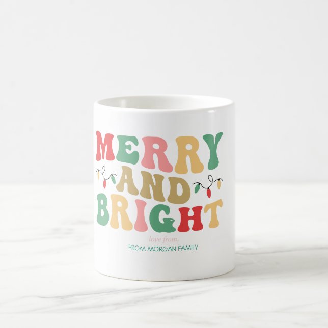 Caneca De Café Luzes Coloridas Simplesmente Alegres e Brilhantes (Centro)