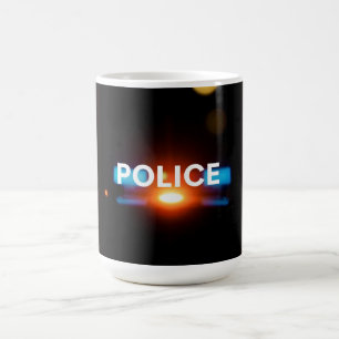 Caneca De Café Luzes da Polícia – Projeto Noturno de Emergência P
