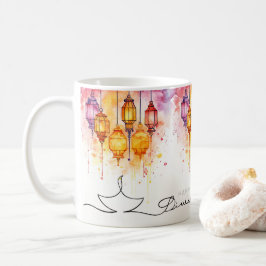 Caneca De Café Luzes de cor da água Feliz Diwali