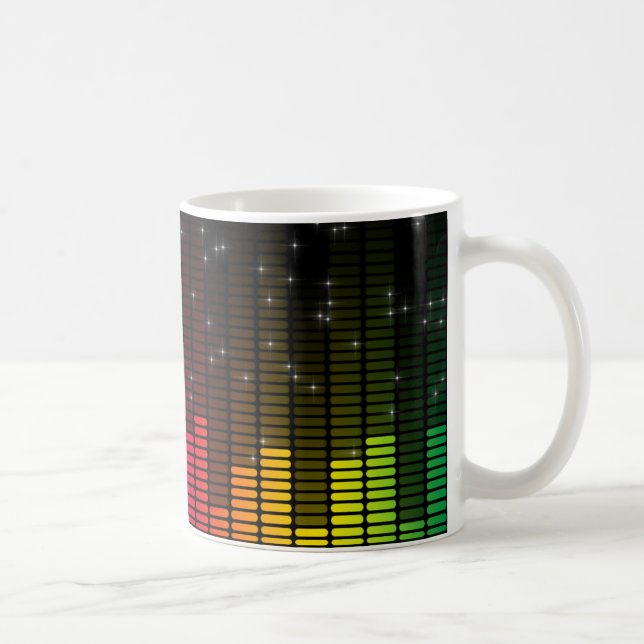 Caneca De Café Luzes de Disco Equalizador Volume de Música (Direita)